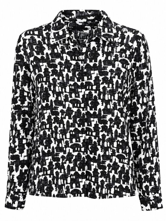 Raoul Tops - RAOUL Black & White Silk Blouse – US 4 / UK 8